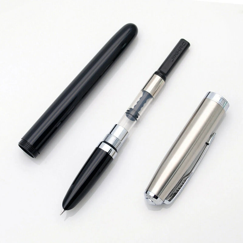 The Resin Fountain Pen
Silver Cap Edition with 0.38 mm Extra Fine Nib