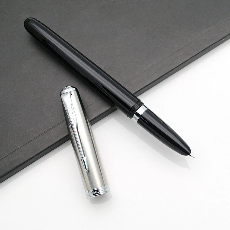The Resin Fountain Pen
Silver Cap Edition with 0.38 mm Extra Fine Nib