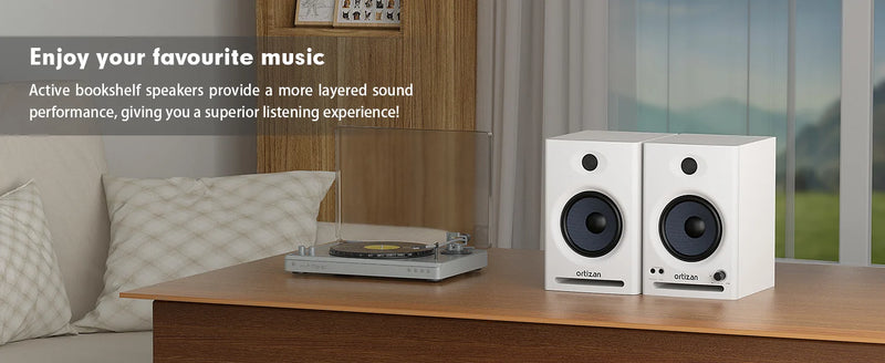 The Ortizan Active Bookshelf Speakers
Bluetooth 5.3 Studio Monitor System with USB DAC