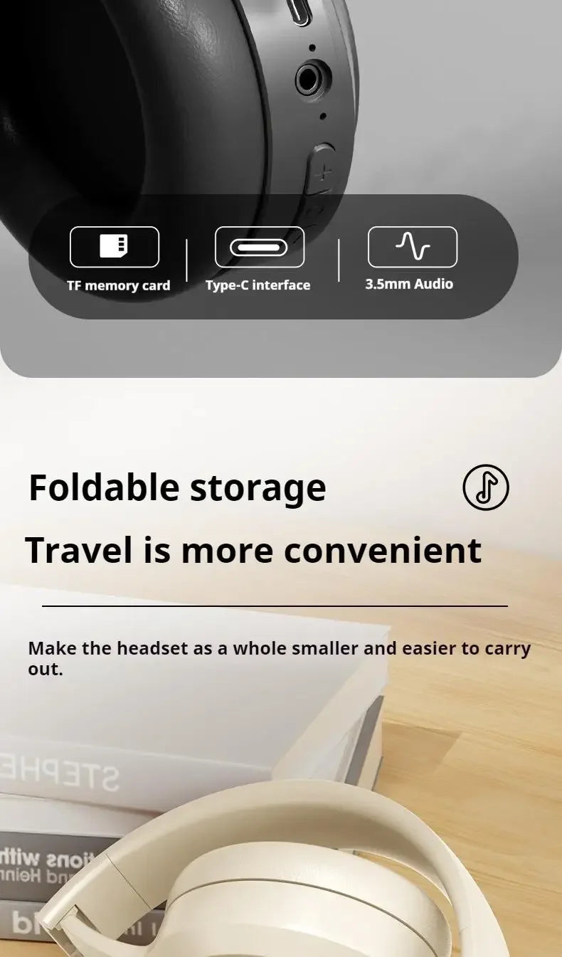 The M5 Wireless HiFi Headphones
Bluetooth 5.3 Over Ear Headset with TF & AUX Support