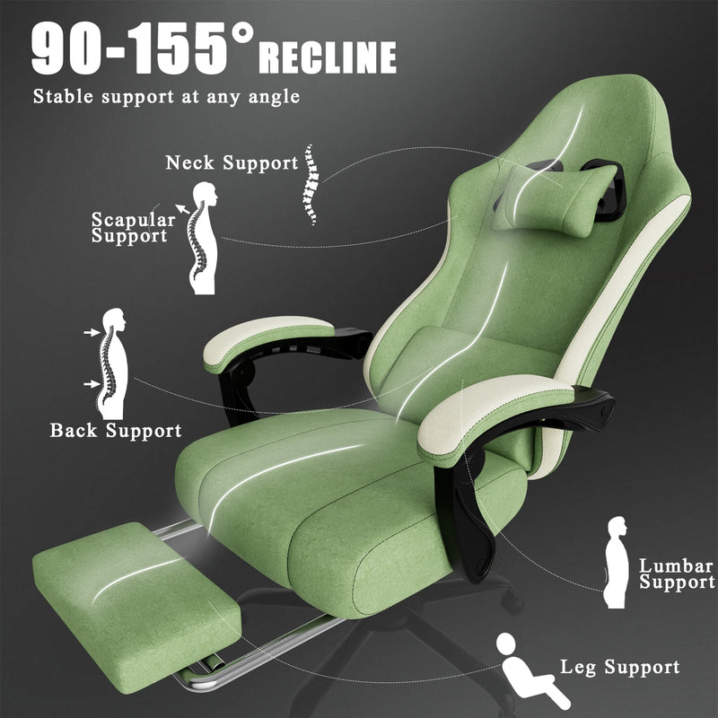 The Dynamic Support Chair
Ergonomic Gaming & Office Chair with Spring Cushion and Footrest