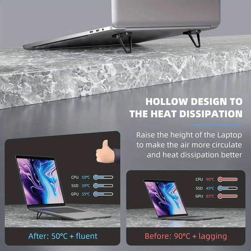 The Invisible Executive Stand
Ultra Lightweight Foldable Laptop Riser for 25–46 cm Devices