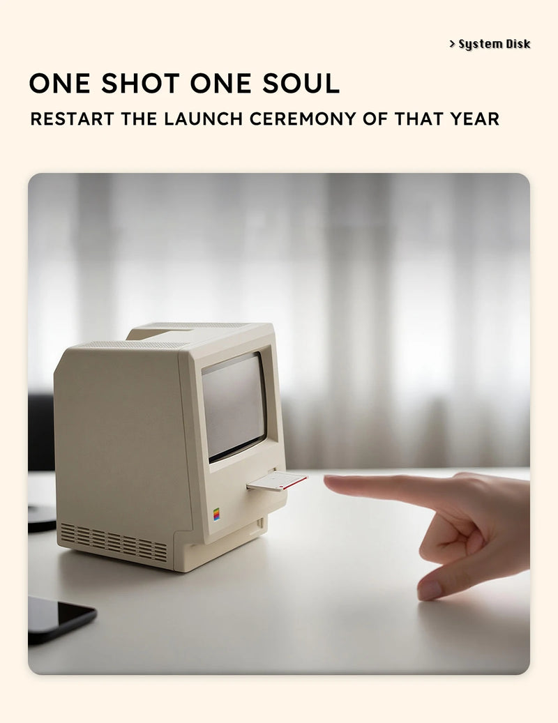 The Mac Retro Digital Clock
60 Hour Standby Alarm Clock with Creative Display