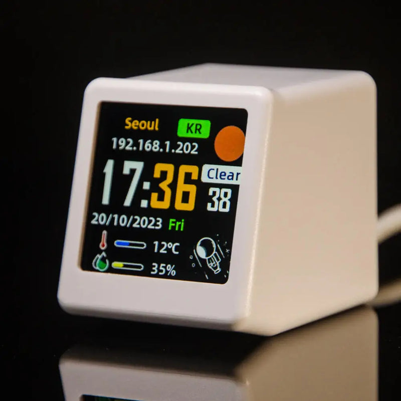 The Executive Weather Station
Mini WiFi Digital Clock with IPS LCD Display