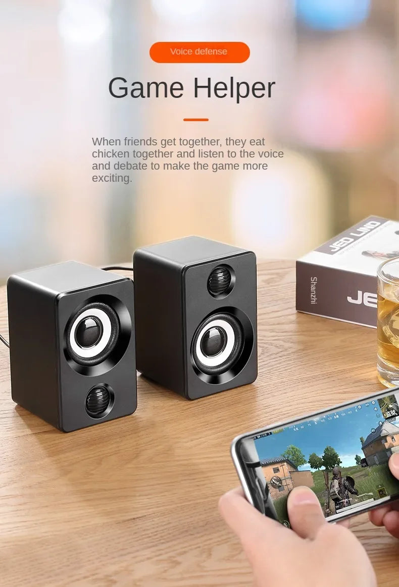 The Compact Stereo Speakers
USB Wired Mini Desktop Speaker Set