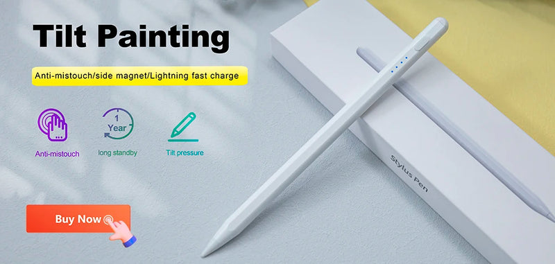 The iPad Precision Stylus
Palm Rejection Pen with Power Display