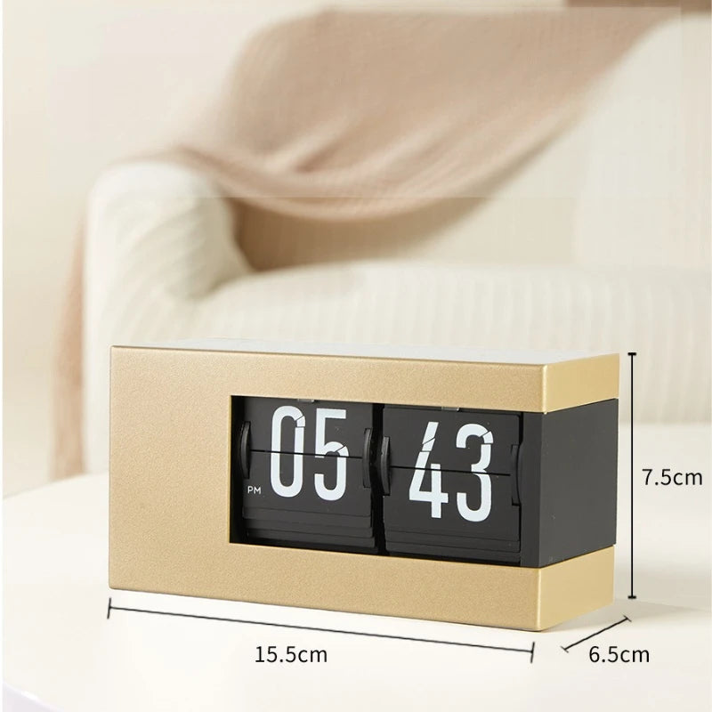 The Perpetual Executive Calendar Clock
Minimalist Flip Timepiece with Integrated Date Display