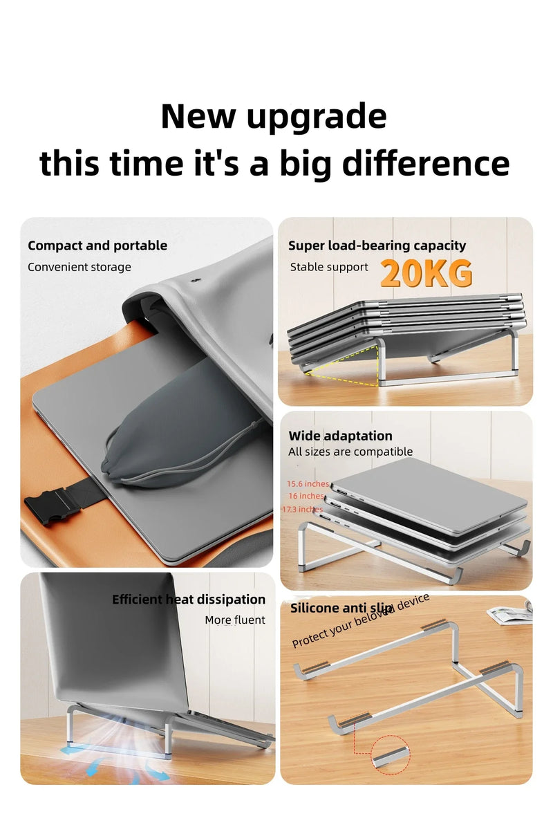 The Essential Aluminum Stand
Adjustable & Foldable Ergonomic Laptop Riser