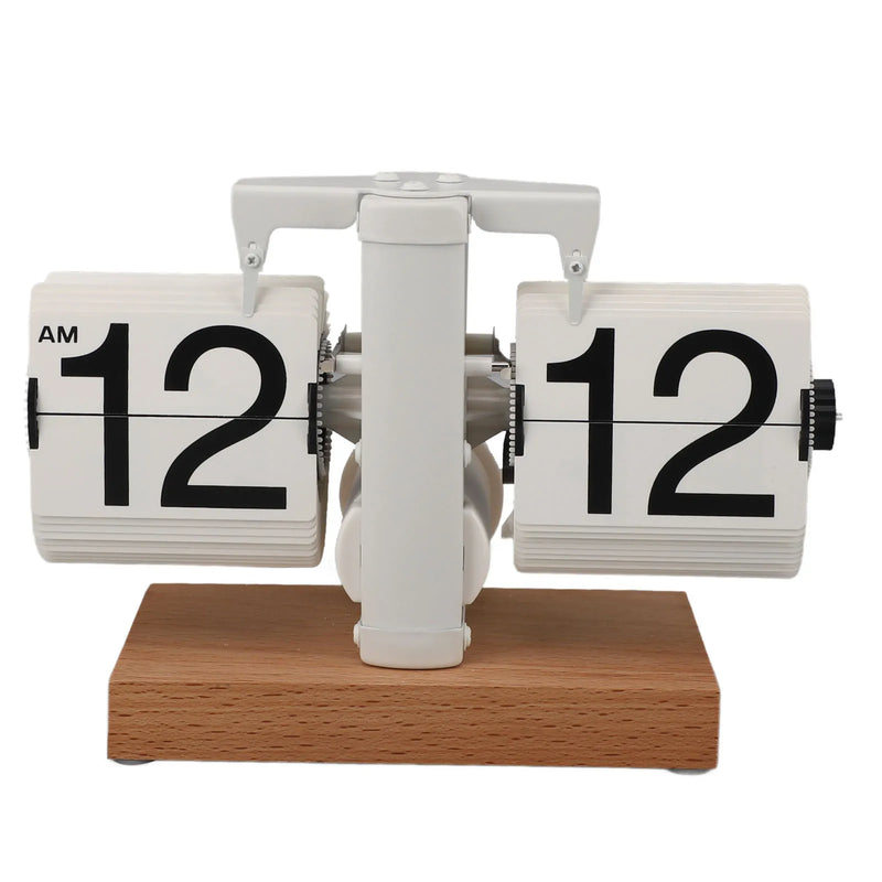 The Heritage Flip Clock
12 Hour Mechanical Flip Clock with Solid Wood Base