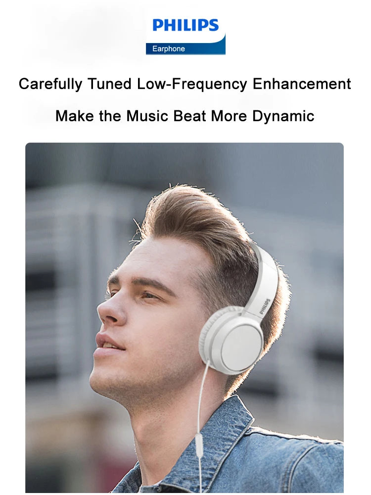 The Philips TAH4105 Wired Headphones
HiFi Stereo Headset with Integrated Microphone