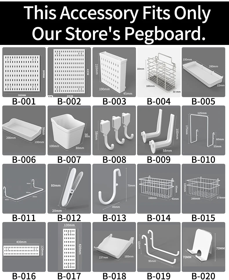 The Modular Desk Pegboard System
Freestanding Desktop Organizer with Adjustable Shelves