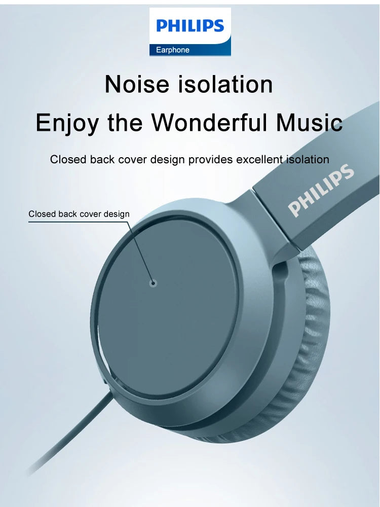 The Philips TAH4105 Wired Headphones
HiFi Stereo Headset with Integrated Microphone