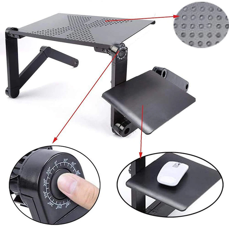 The 360° Recline Stand
Adjustable Laptop & Tablet Holder for Desk or Bed