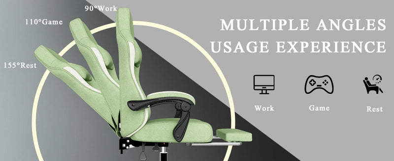The Dynamic Support Chair
Ergonomic Gaming & Office Chair with Spring Cushion and Footrest