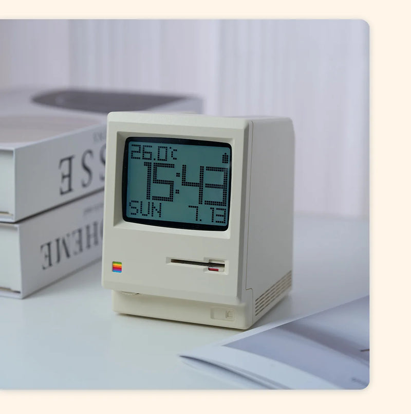 The Mac Retro Digital Clock
60 Hour Standby Alarm Clock with Creative Display