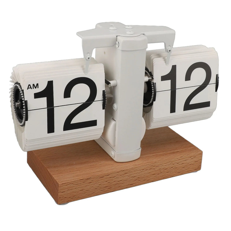 The Heritage Flip Clock
12 Hour Mechanical Flip Clock with Solid Wood Base