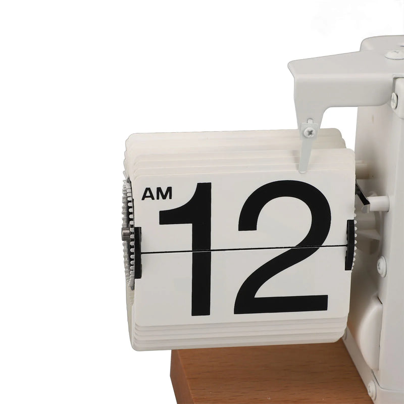 The Heritage Flip Clock
12 Hour Mechanical Flip Clock with Solid Wood Base