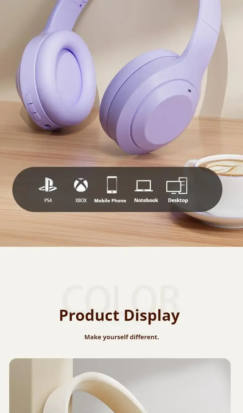 The M5 Wireless HiFi Headphones
Bluetooth 5.3 Over Ear Headset with TF & AUX Support