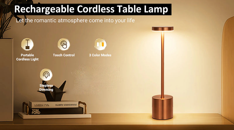 The Ambient Pro LED Lamp
USB Rechargeable Wireless Table Light