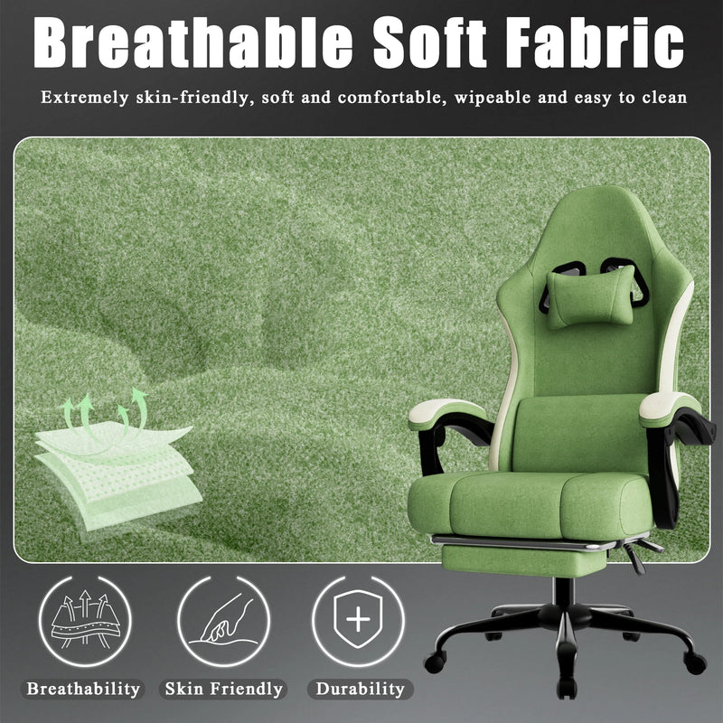The Dynamic Support Chair
Ergonomic Gaming & Office Chair with Spring Cushion and Footrest