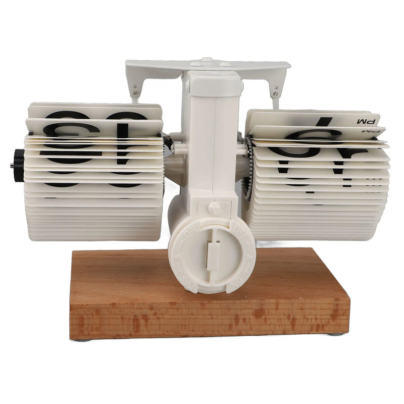 The Heritage Flip Clock
12 Hour Mechanical Flip Clock with Solid Wood Base