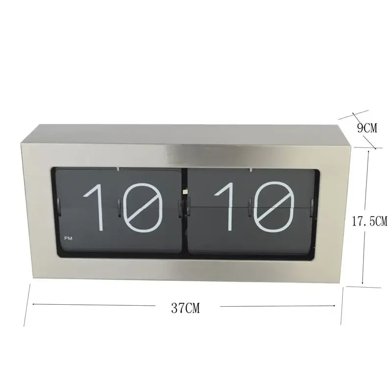 The Executive Flip Clock
Brushed Silver Metal Desk Timepiece