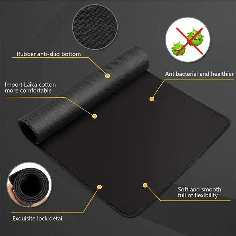 The Black Performance Desk Mat
Large Gaming & Office Mouse Pad