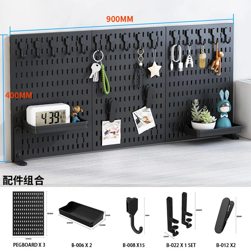 The Modular Desk Pegboard System
Freestanding Desktop Organizer with Adjustable Shelves