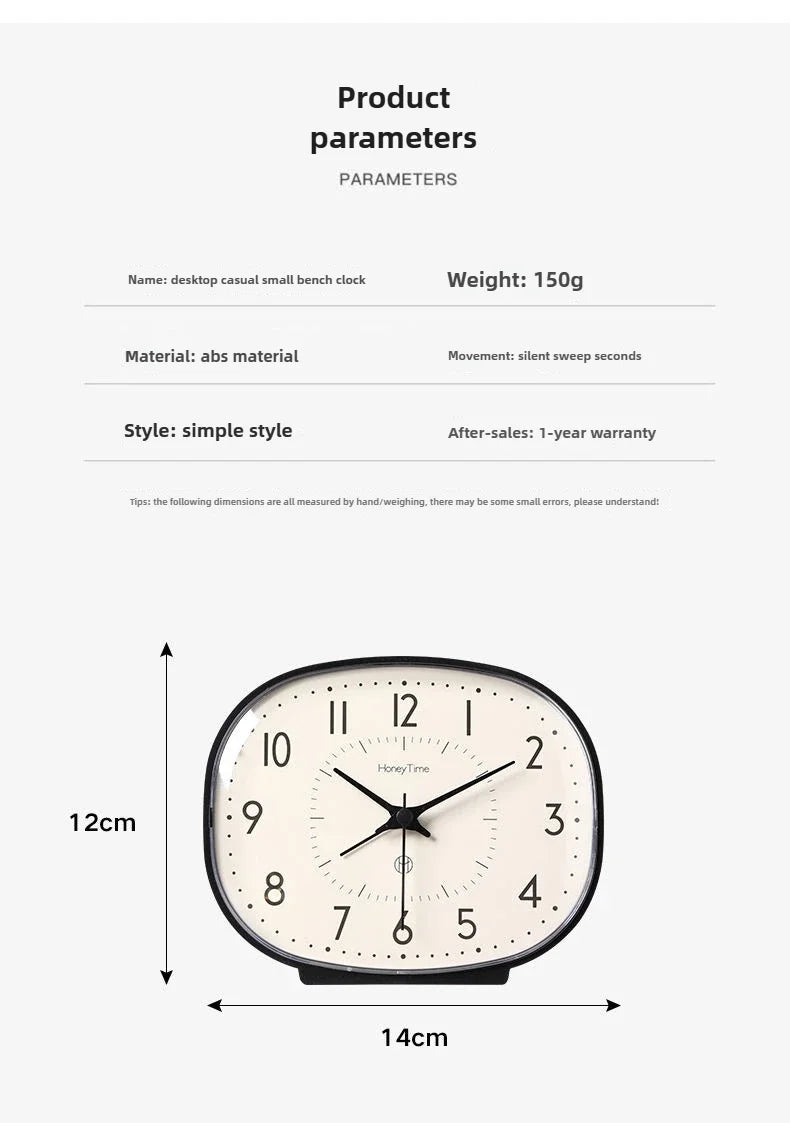 The Heritage Alarm Clock
Compact Silent Desk Clock with Vintage Character