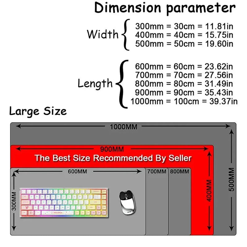 The XXL Performance Desk Mat
300 × 600 mm Extended Mouse & Keyboard Pad