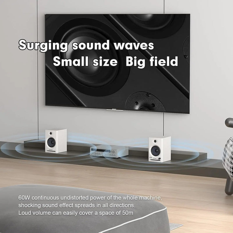 The Ortizan Active Bookshelf Speakers
Bluetooth 5.3 Studio Monitor System with USB DAC