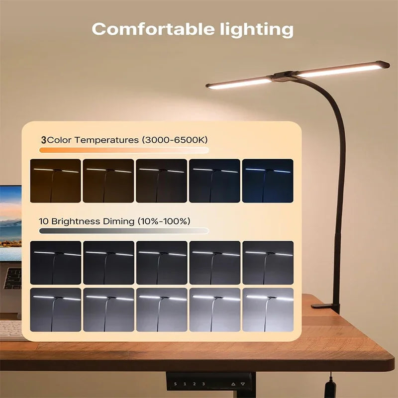 The Dual Head Architect Lamp
LED Clip On Desk Light with Adjustable Colour Temperature
