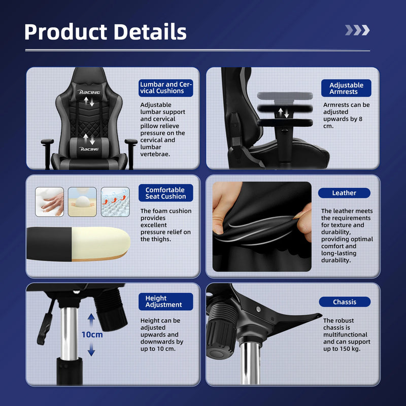 The Performance Ergonomic Chair
Adjustable Office & Gaming Recliner with Lumbar Support