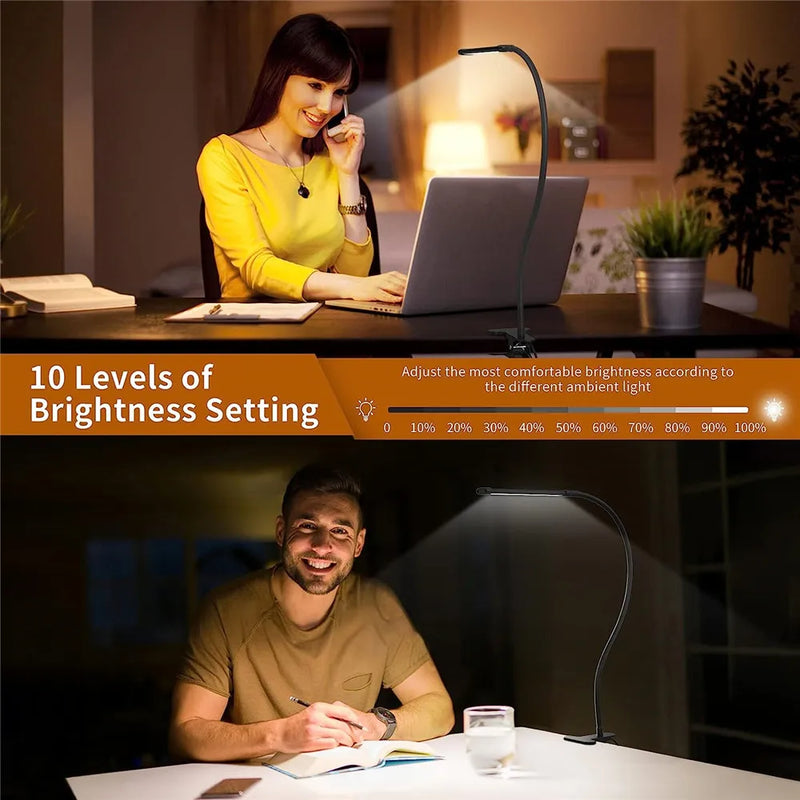 The FlexClamp Pro LED Lamp
Eye Comfort Clip On Desk Light with 3 Modes