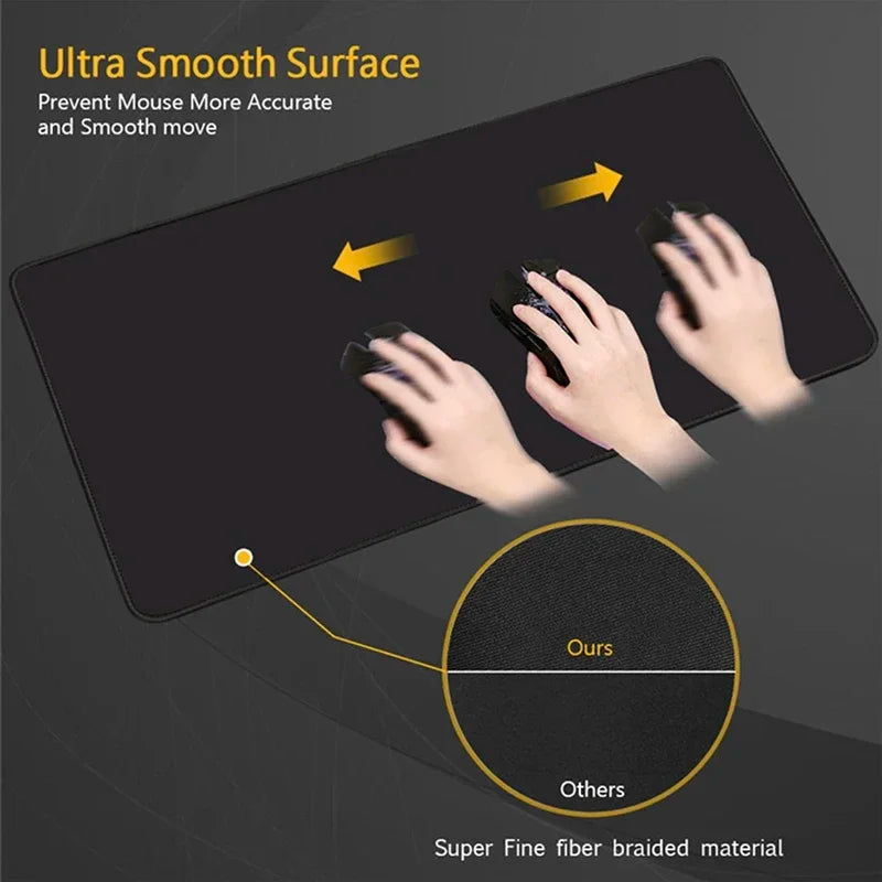 The Black Performance Desk Mat
Large Gaming & Office Mouse Pad
