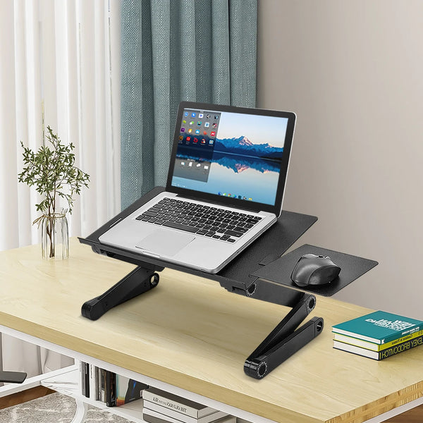 The 360° Recline Stand
Adjustable Laptop & Tablet Holder for Desk or Bed