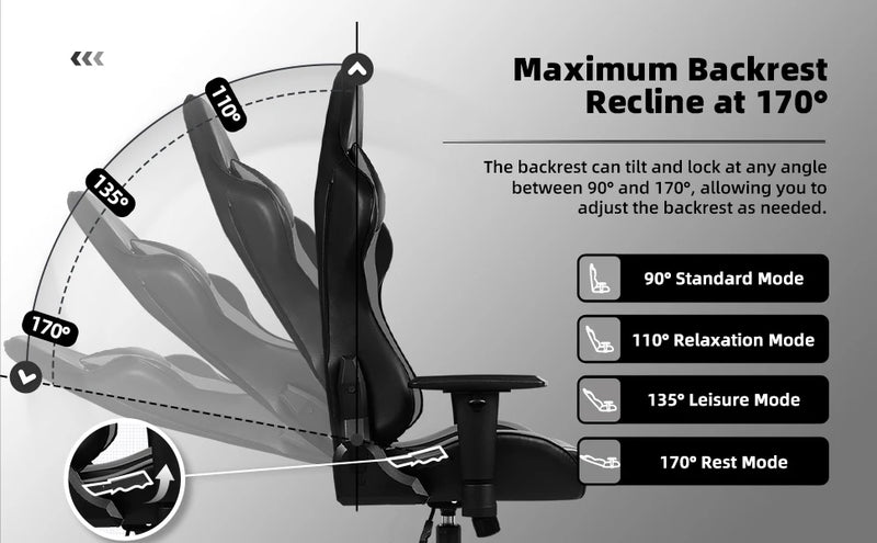 The Performance Ergonomic Chair
Adjustable Office & Gaming Recliner with Lumbar Support