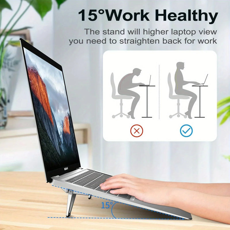 The Invisible Executive Stand
Ultra Lightweight Foldable Laptop Riser for 25–46 cm Devices
