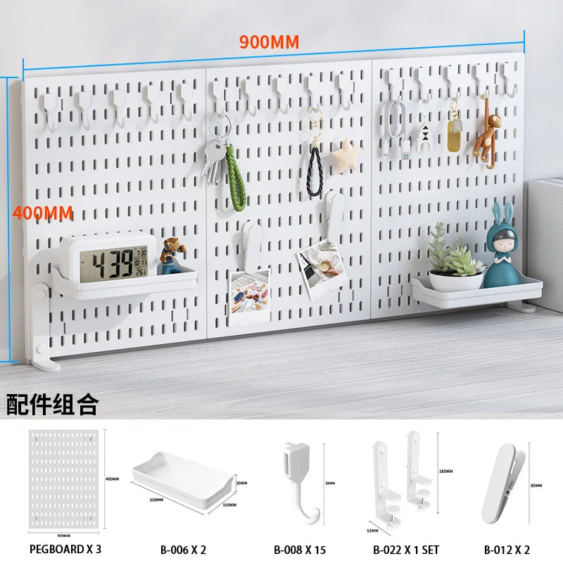 The Modular Desk Pegboard System
Freestanding Desktop Organizer with Adjustable Shelves