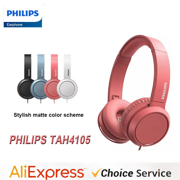 The Philips TAH4105 Wired Headphones
HiFi Stereo Headset with Integrated Microphone