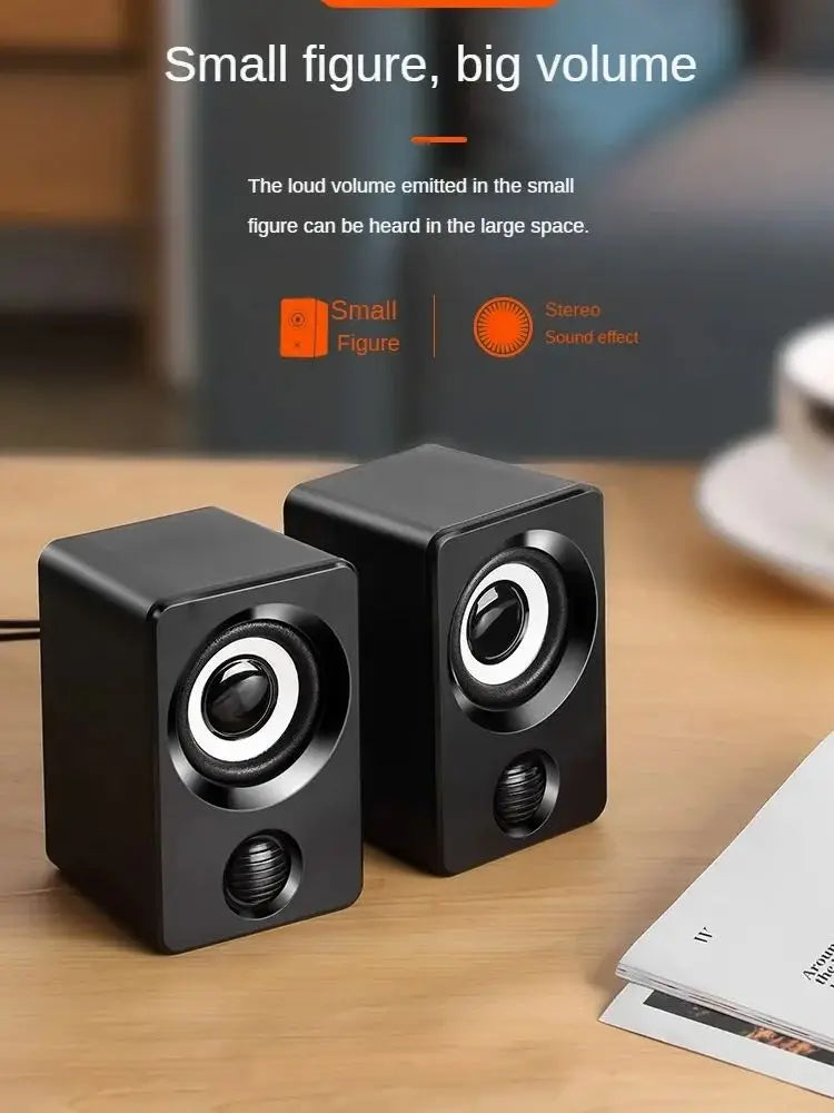 The Compact Stereo Speakers
USB Wired Mini Desktop Speaker Set