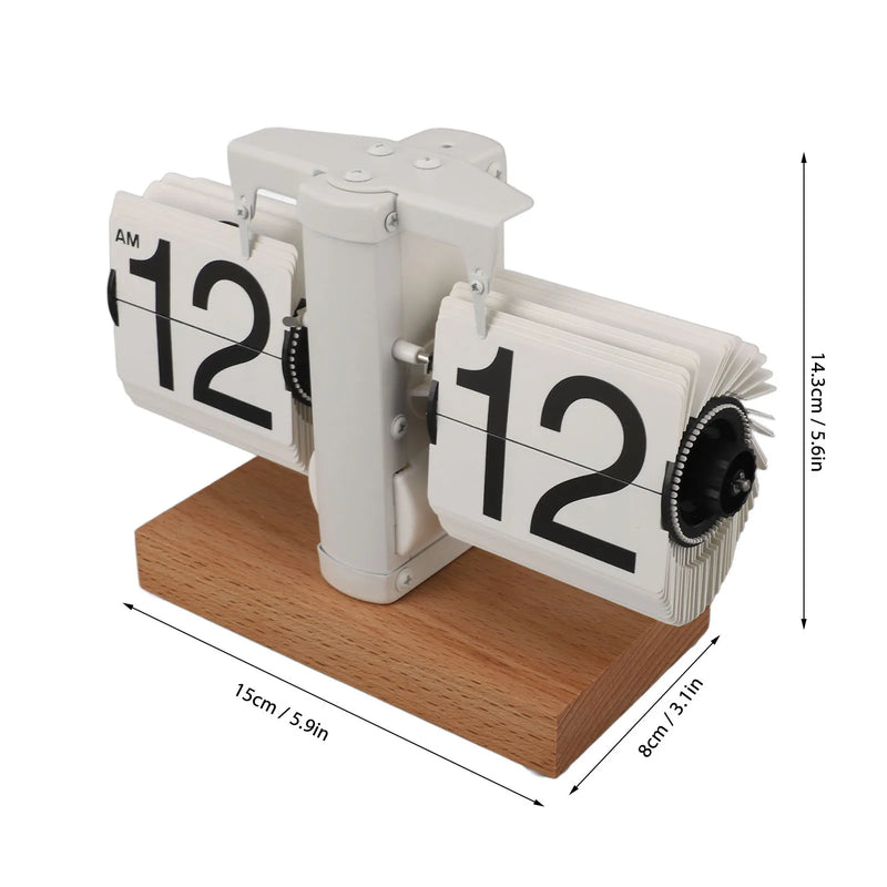 The Heritage Flip Clock
12 Hour Mechanical Flip Clock with Solid Wood Base