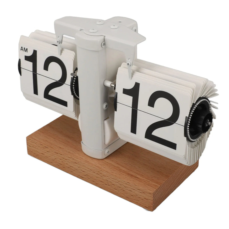 The Heritage Flip Clock
12 Hour Mechanical Flip Clock with Solid Wood Base
