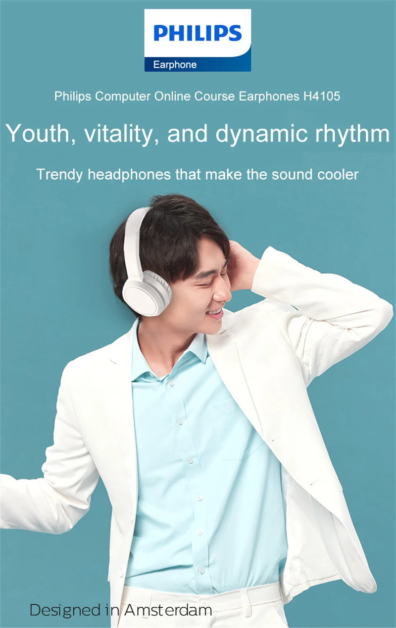 The Philips TAH4105 Wired Headphones
HiFi Stereo Headset with Integrated Microphone