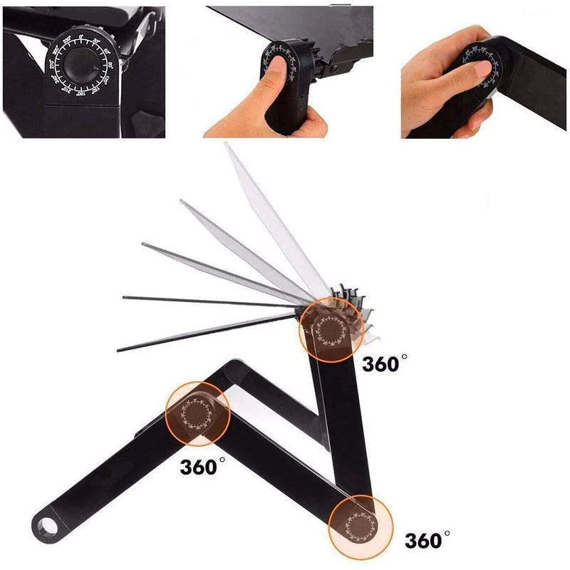 The 360° Recline Stand
Adjustable Laptop & Tablet Holder for Desk or Bed