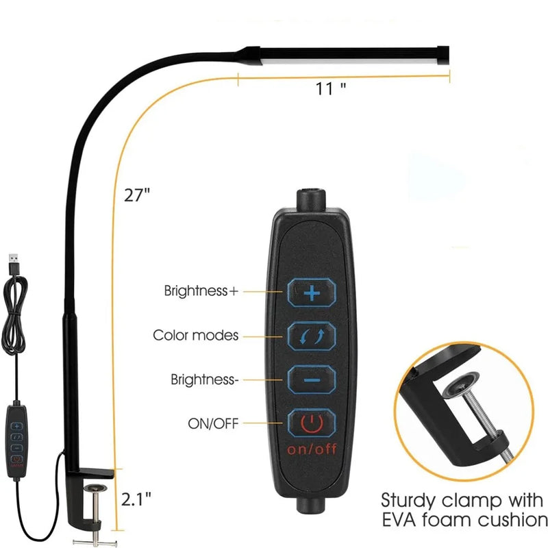 The FlexClamp Pro LED Lamp
Eye Comfort Clip On Desk Light with 3 Modes
