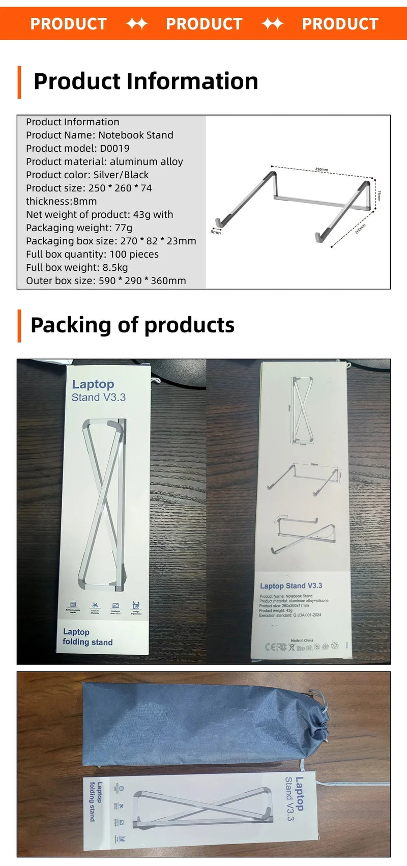 The Essential Aluminum Stand
Adjustable & Foldable Ergonomic Laptop Riser