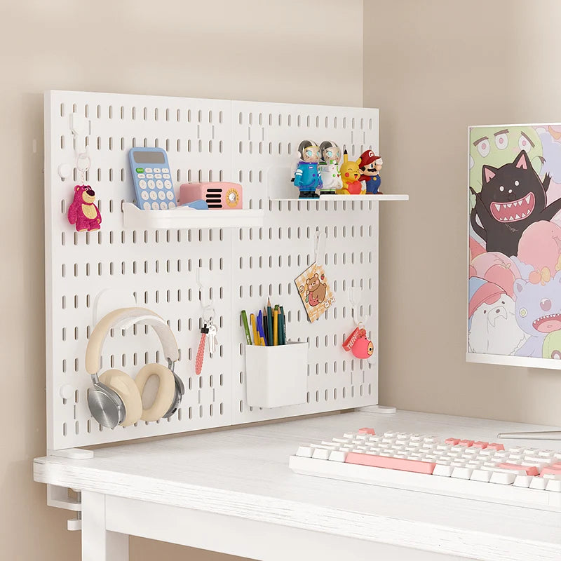 The Modular Desk Pegboard System
Freestanding Desktop Organizer with Adjustable Shelves