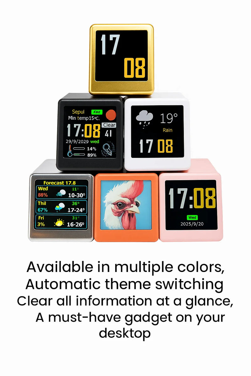 The Executive Weather Station
Mini WiFi Digital Clock with IPS LCD Display