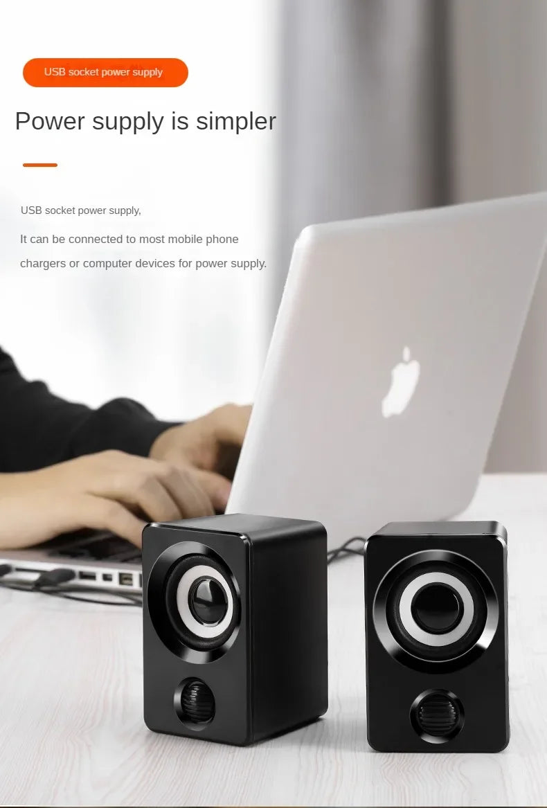 The Compact Stereo Speakers
USB Wired Mini Desktop Speaker Set